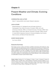 Present weather and Climate: evolving Conditions chapter 5
