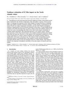 Nonlinear estimation of El Niño impact on the North Atlantic winter