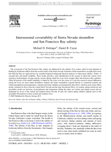 ARTICLE IN PRESS Interseasonal covariability of Sierra Nevada streamflow