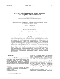 A Hybrid Orographic plus Statistical Model for Downscaling 491 G