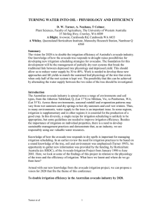 TURNING WATER INTO OIL - PHYSIOLOGY AND EFFICIENCY