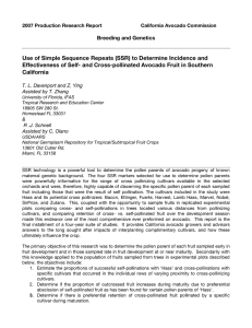 Use of Simple Sequence Repeats (SSR) to Determine Incidence and