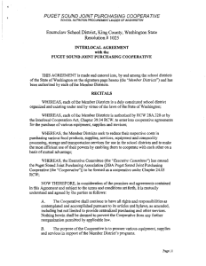 Enumclaw School District, King County, Washington State Resolution#  1025