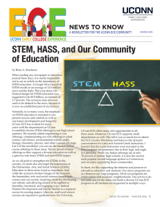 STEM, HASS, and Our Community of Education NEWS TO KNOW