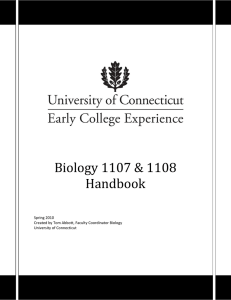   Biology 1107 &amp; 1108  Handbook 