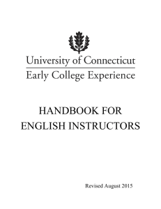 HANDBOOK FOR ENGLISH INSTRUCTORS  Revised August 2015