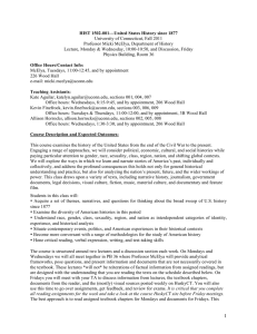 HIST 1502-001—United States History since 1877 University of Connecticut, Fall 2011