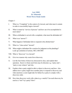 Law 3800 Dr. Edmonds Week Three Study Guide Chapter 3