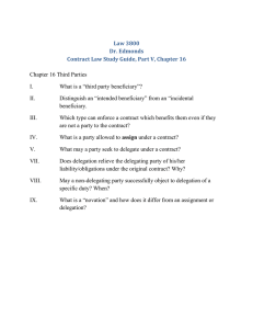 Law 3800 Dr. Edmonds Contract Law Study Guide, Part V, Chapter 16