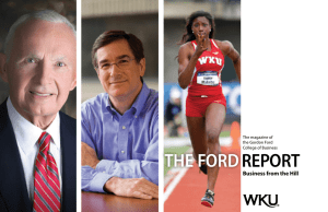 REPORT THE FORD Business from the Hill The magazine of