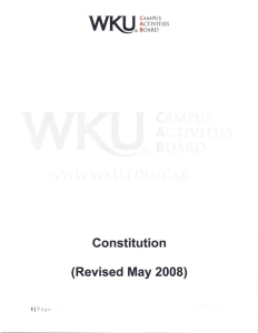 Constitution (Revised May 2008) A CTIVITIES