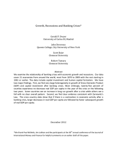 Growth, Recessions and Banking Crises*