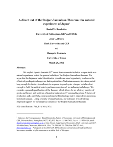 A direct test of the Stolper-Samuelson Theorem: the natural