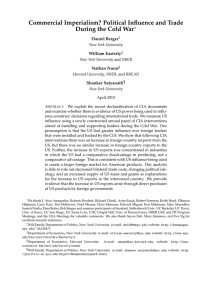 Commercial Imperialism? Political Influence and Trade ar ∗ Berger