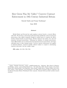 How Green Was My Valley? Coercive Contract June 2010