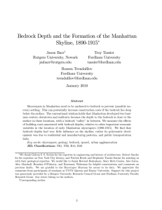 Bedrock Depth and the Formation of the Manhattan Skyline, 1890-1915