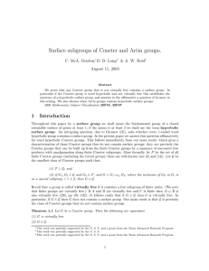 Surface subgroups of Coxeter and Artin groups. C. McA. Gordon