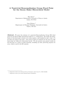 A Nontrivial Renormalization Group Fixed Point for the Dyson–Baker Hierarchical Model