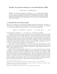 Families of periodic solutions for some Hamiltonian PDEs Gianni Arioli