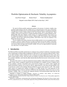 Portfolio Optimization &amp; Stochastic Volatility Asymptotics