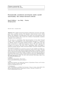 Dynamically consistent investment under model uncertainty: the robust forward criteria