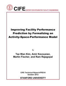 CIFE  Improving Facility Performance Prediction by Formalizing an