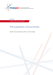 The Superiority of Economists maxpo discussion paper No. 14/3