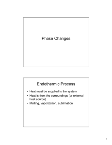 Phase Changes Endothermic Process