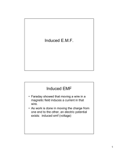 Induced E.M.F. Induced EMF