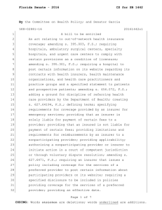 Florida Senate CS for SB 1442  By