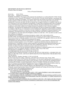DEPARTMENT Division of State Fire Marshal Notice of Proposed Rulemaking