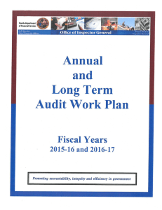Annual and Long Term Audit Work Plan