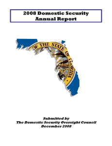 2008 Domestic Security Annual Report  Submitted by