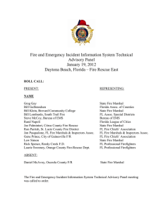 Fire and Emergency Incident Information System Technical Advisory Panel January 19, 2012