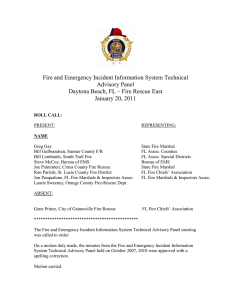 Fire and Emergency Incident Information System Technical Advisory Panel