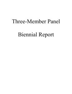 Three-Member Panel  Biennial Report