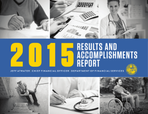 2 0 1 5 RESULTS AND ACCOMPLISHMENTS REPORT