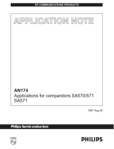 AN174 Applications for compandors SA570/571 SA571 Philips Semiconductors