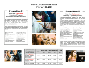 School Levy Renewal Election February 11, 2014 Proposition #1 Proposition #2