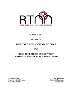 AGREEMENT BETWEEN ROSE TREE MEDIA SCHOOL DISTRICT