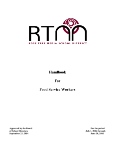 Handbook For Food Service Workers