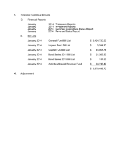 X. Financial Reports &amp; Bill Lists  D.