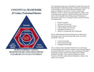The Conceptual Framework of Elizabeth City State University's Dr.