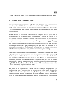 Japan’s Response to the OECD Environmental Performance Review of Japan