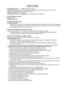 College of San Mateo Official Course Outline COURSE ID: Semester Units/Hours: