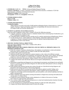 College of San Mateo Official Course Outline COURSE ID: Semester Units/Hours: