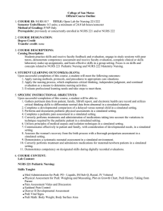 College of San Mateo Official Course Outline COURSE ID: Semester Units/Hours: