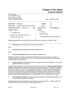 College of San Mateo Course Outline  