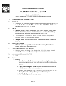 ASCSM Senate Minutes (Approved)