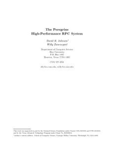 The Peregrine High-Performance RPC System